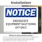 Signmission Emergency Equipment Shut Down Off Only, 14 in W x Rectangle, Vinyl Decal OS-2PACK-NS-D-1014-L-11785 - alternate 2